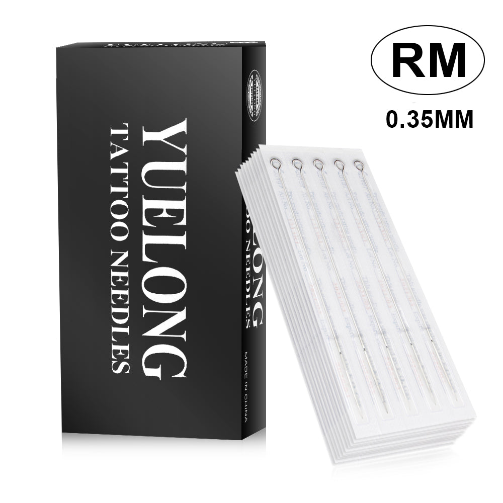 50PCS/box Disposable Sterile Tattoo Needles 0.35MM Round Liner