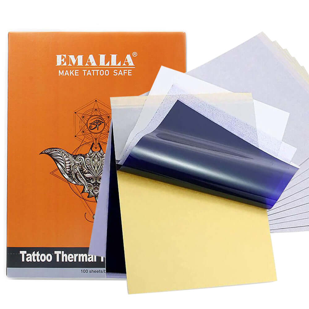 Emalla 100pcs Tattoo Thermal Stencil Transfer Paper Tattoo