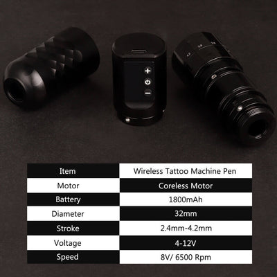 Professional Wireless Tattoo Machine Pen Kit Bundle Needles(60PCS)