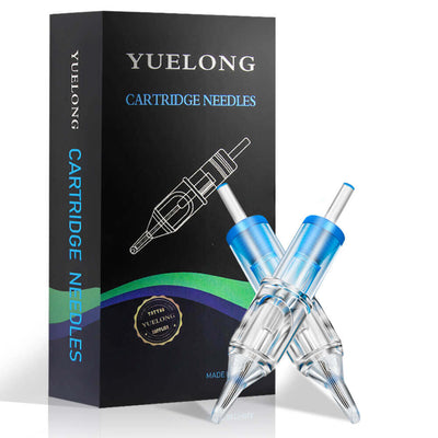 Tattoo Cartridge Needles- Yuelong 20PCS Disposable 0.35MM Round Shader Cartridge Tattoo Needles for Tattoo