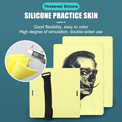 3MM Thick Tattoo Practice Skin Soft Silicone Double Sides Skin