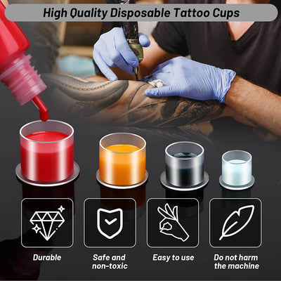 1000Pcs Tattoo Ink Caps Cups Plastic