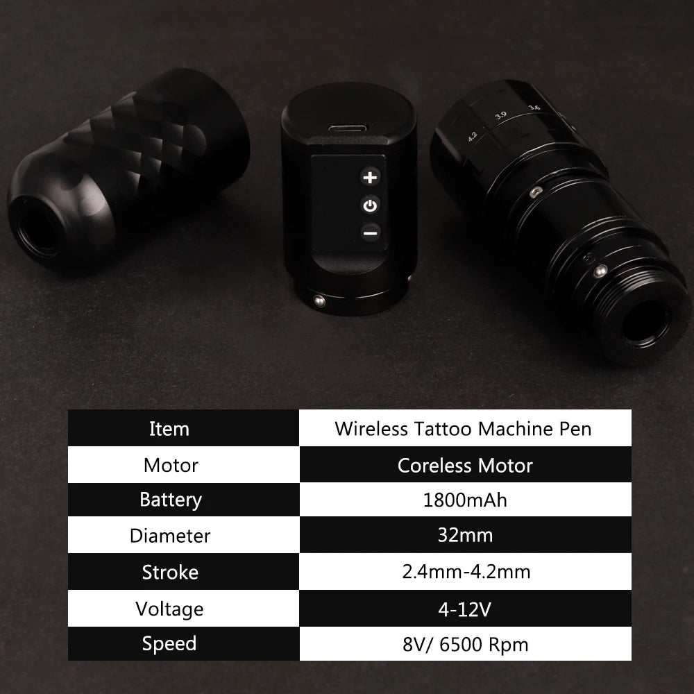 Wireless Tattoo Machine Pen Kit Basic Bundle Needles(40PCS)