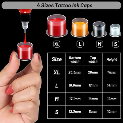 Tattoo Ink Cups Mixed Size