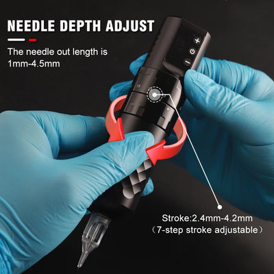 Adjustable Stroke Wireless Tattoo Pen Machine