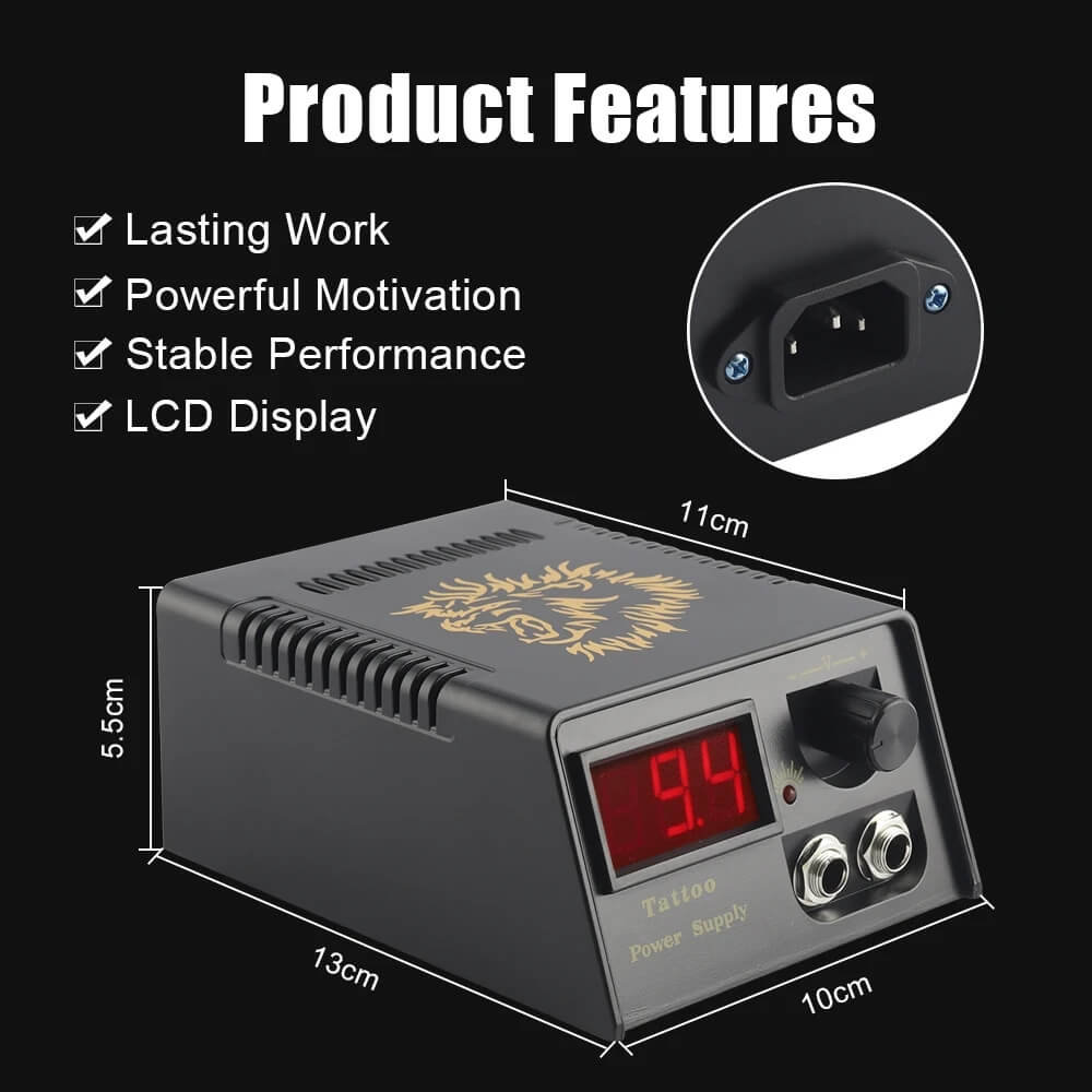 Digital LCD Tattoo Power Supply Durable Tattoo Power Source