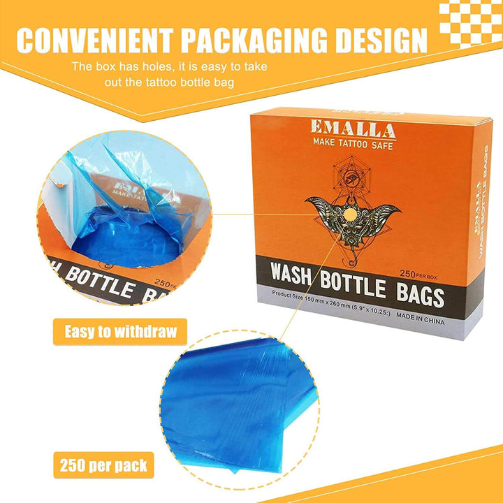 EMALLA Tattoo Wash Bottle Bags