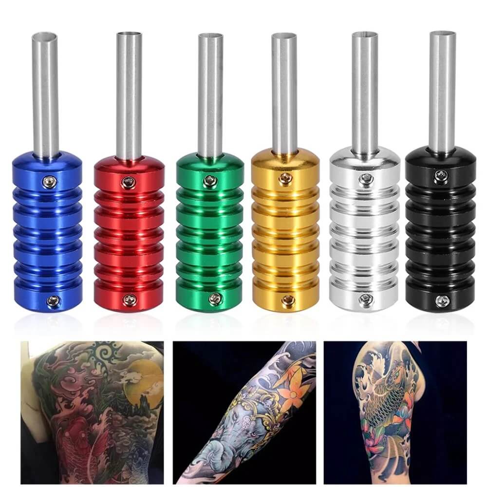 Tattoo Aluminum Alloy Machine Grips Tubes Stainless Steel Tips