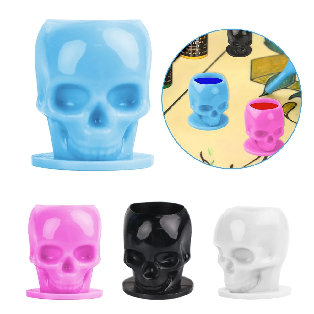 200PCS Saferly Skull Tattoo Ink Caps