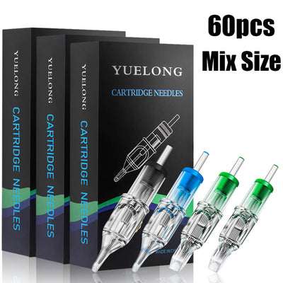Cartridges Tattoo Needles-YUELONG Tattoo Needles Cartridges 60PCS Mix 5/7RL 5/7RS 5/7M1 Tattoo Needle